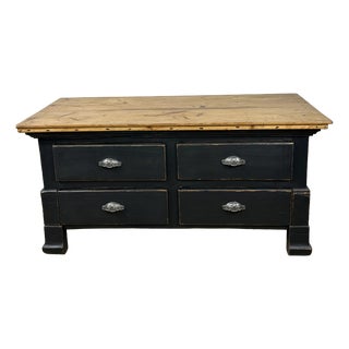 Low Chest of Drawers in Pitch Fir, 1920s For Sale