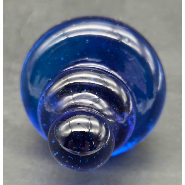 Mid 20th Century Cobalt Blue Bottle Stopper For Sale - Image 9 of 9