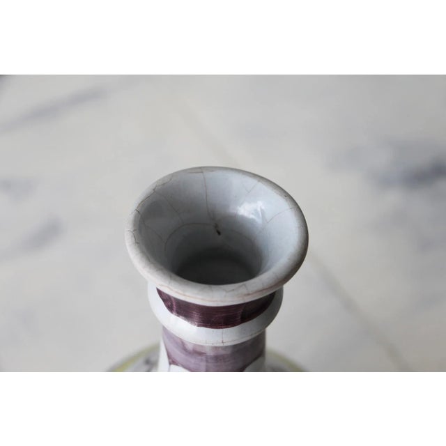 18th Century Glazed Earthenware Bottle Vase, Queen Maria I of Portugal Reign For Sale - Image 11 of 13