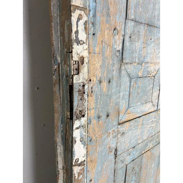 Pair of Italian Painted & Parcel Gilt Doors C. 1900 For Sale - Image 4 of 12