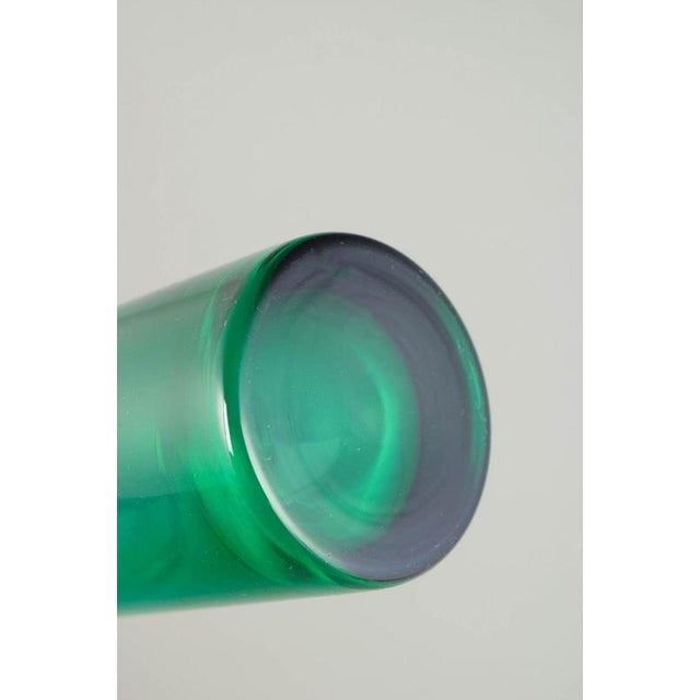 Turquoise-Green Art Glass Vase by Tamara Aladin for Riihimäen Lasi, Finland, 1970s For Sale - Image 4 of 5