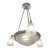 1930s French Art Deco Chandelier by Petitot - Stepped Chevron Geometric Glass For Sale