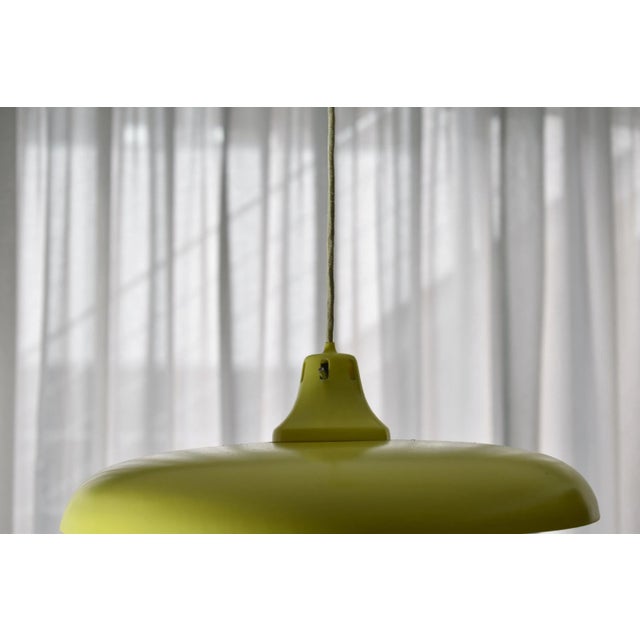 Metal 1950's Italian Mid-Century Adjustable Pendant by Stilux For Sale - Image 7 of 9