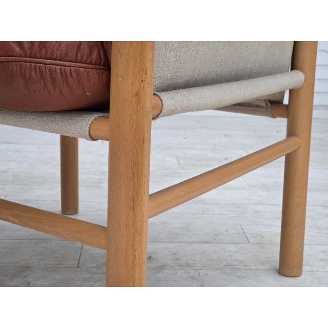 Swedish Model G7 Pedro Leather Armchair by Gunnar Kentemo, 1970s For Sale - Image 9 of 18
