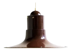 Vintage Fluted Brown Hanging Lamp