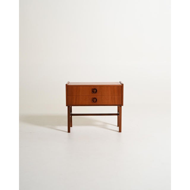 Scandinavian Bedside Table with Drawers, 1960s For Sale - Image 9 of 9