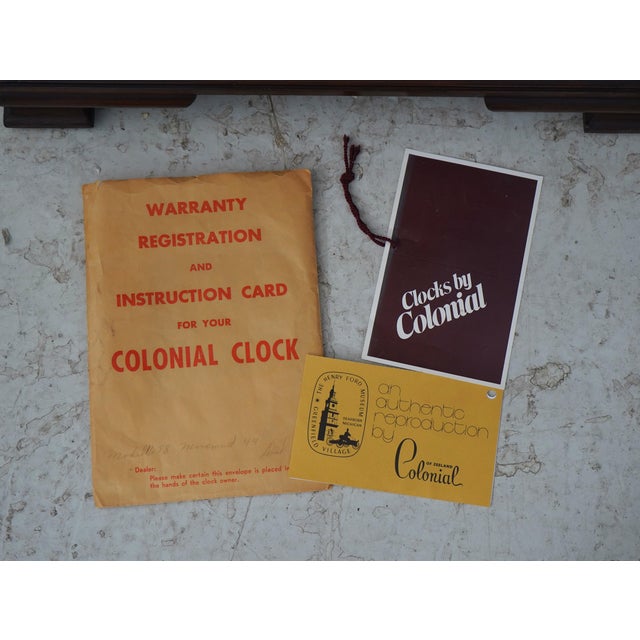 Colonial Mahogany Grandfather Hall Clock For Sale - Image 18 of 18