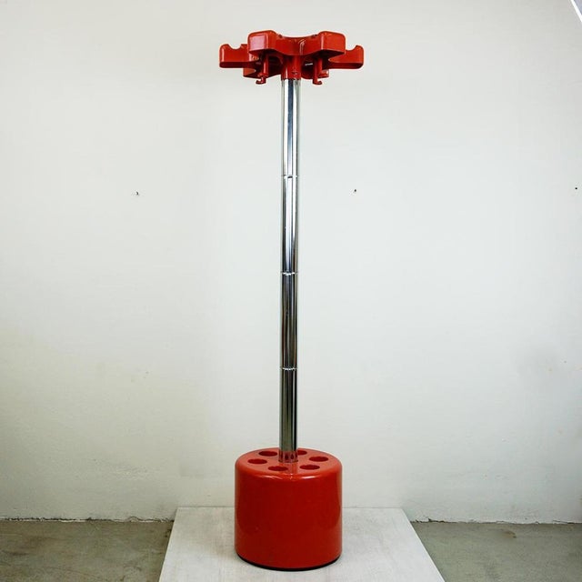 This combined garment and umbrella stand was designed by Roberto Lucci and Paolo Orlandini, and was produced by Velca in...