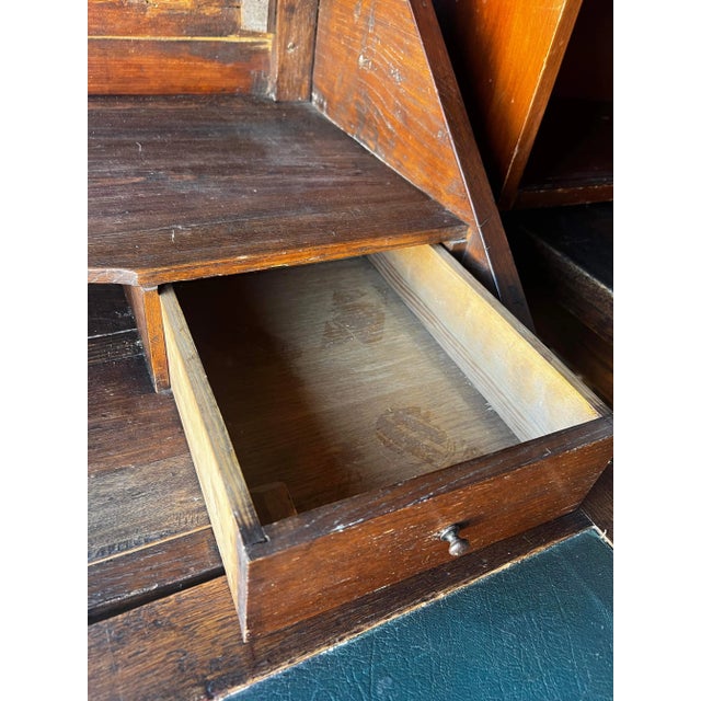 Antique 19th Century Walnut French Provincial Slant Front Secretary Desk For Sale - Image 9 of 11