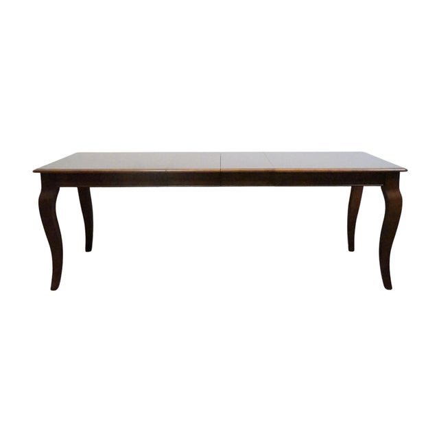 Late 20th Century Bassett Furniture Cherry Traditional American Empire Style 84" Dining Table 4469-3660 For Sale - Image 5 of 11