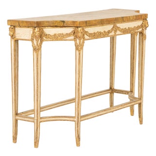 19th Century Italian Paint and Gilt Console Table For Sale