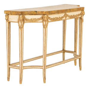 19th Century Italian Paint and Gilt Console Table