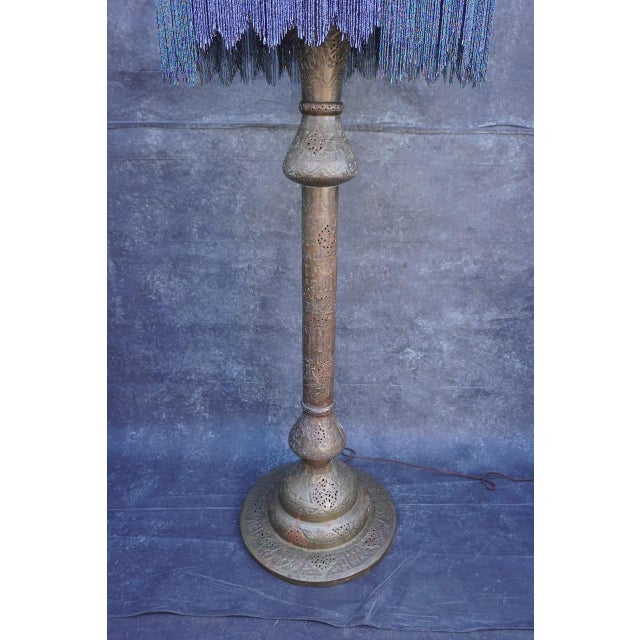 1920s 1920s Brass and Copper Egyptian Revival Floor Lamp For Sale - Image 5 of 11