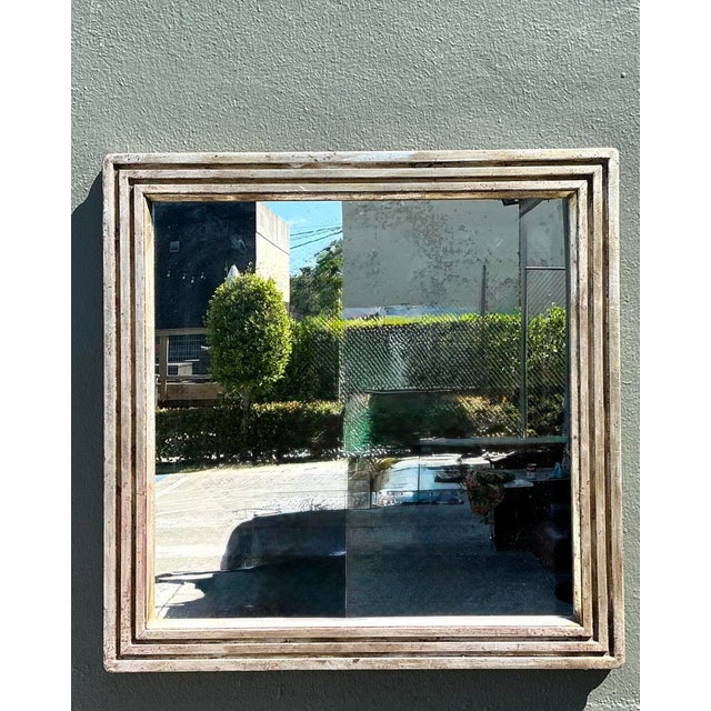 Vintage Baker Milling Road Silver Leaf Mirror For Sale - Image 9 of 12