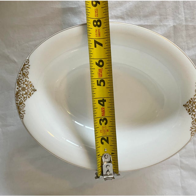 Gold Wedgwood Bone China Vera Wang Empress Jewel Oval Serving Bowl For Sale - Image 8 of 9