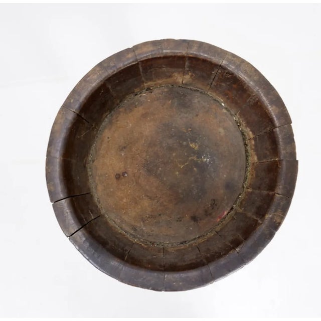 1960s Brutalist Barrel Tripod Side Table or Planter, 1969 For Sale - Image 5 of 9