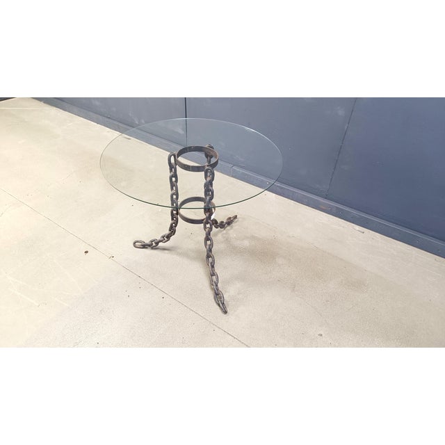 1970s Brutalist Chain Link Coffee Table, 1970s For Sale - Image 5 of 10