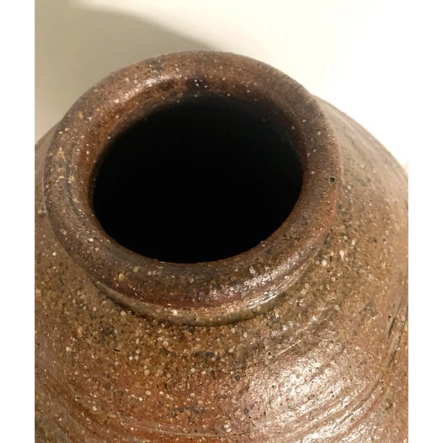 Ceramic Large Japanese Antique Shigaraki Tsubo Jar For Sale - Image 7 of 13
