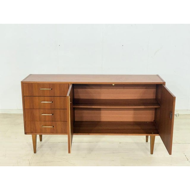 Contemporary Mid-Century Sideboard with Drawers in Walnut, 1960s For Sale - Image 3 of 14