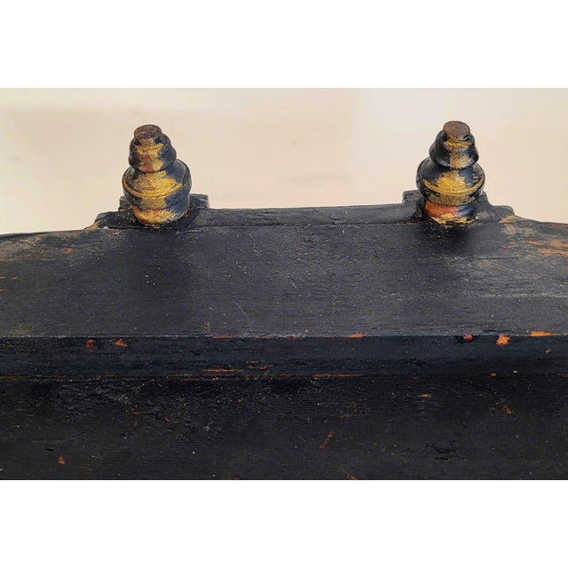XXL Antique French Ebony Napoleon III Bronze & Sevres Plaque Vanity Jewelry Box For Sale - Image 15 of 15