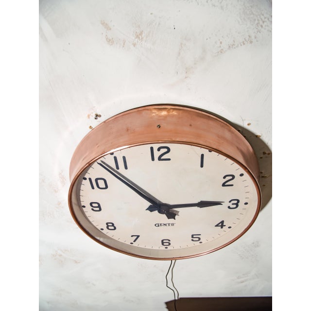 Large Copper Wall Clock from Gents of Leicester, 1920s For Sale - Image 14 of 17