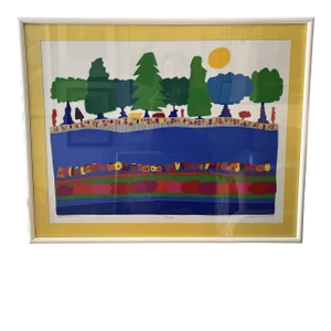 1980s Gelakoska Postmodern Numbered Print by Daniel C. Gelakoska, Framed