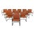 Late 20th to Early 21st Century Thonet Bauhaus Brno Style Chairs Chrome & Cognac Leather Cantilever Set of 12 For Sale