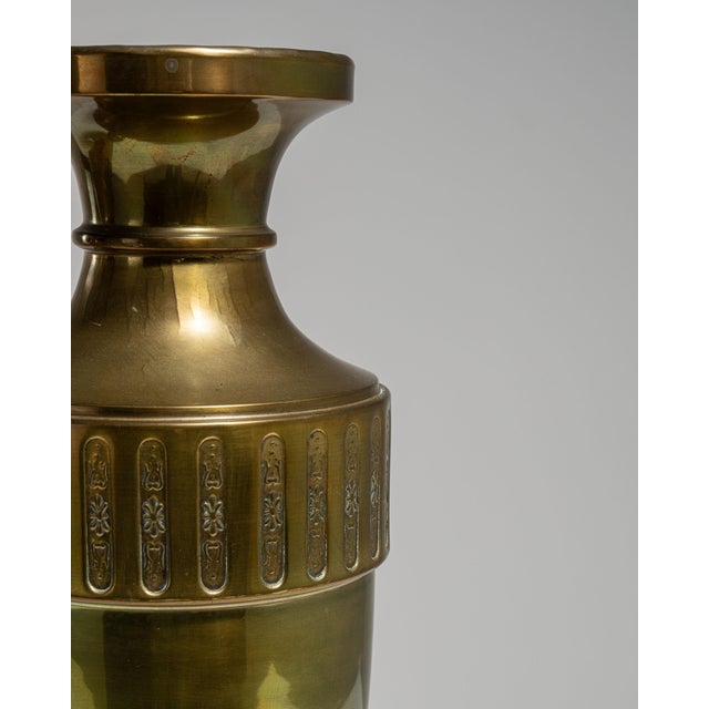 Early 20th Century France Brass Vase For Sale - Image 9 of 15