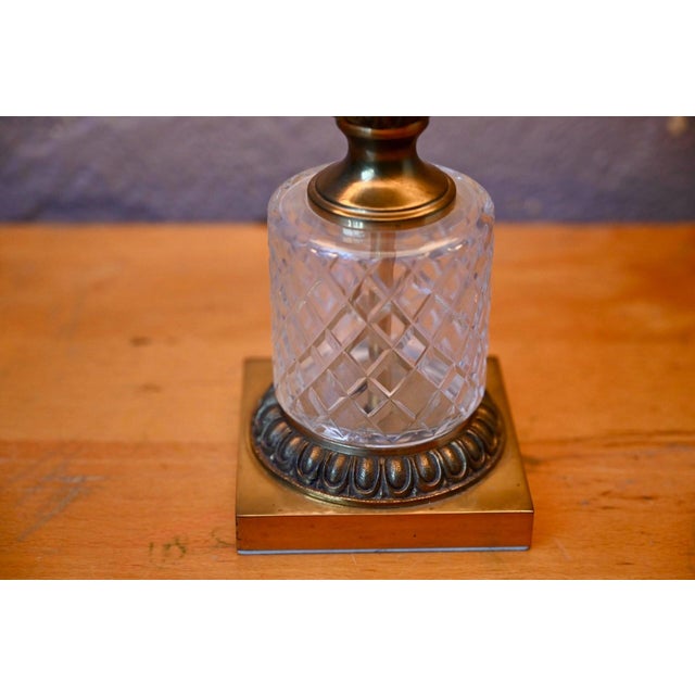 Metal French Regency Hollywood Lamp in Albret Crystal, 1970s For Sale - Image 7 of 13
