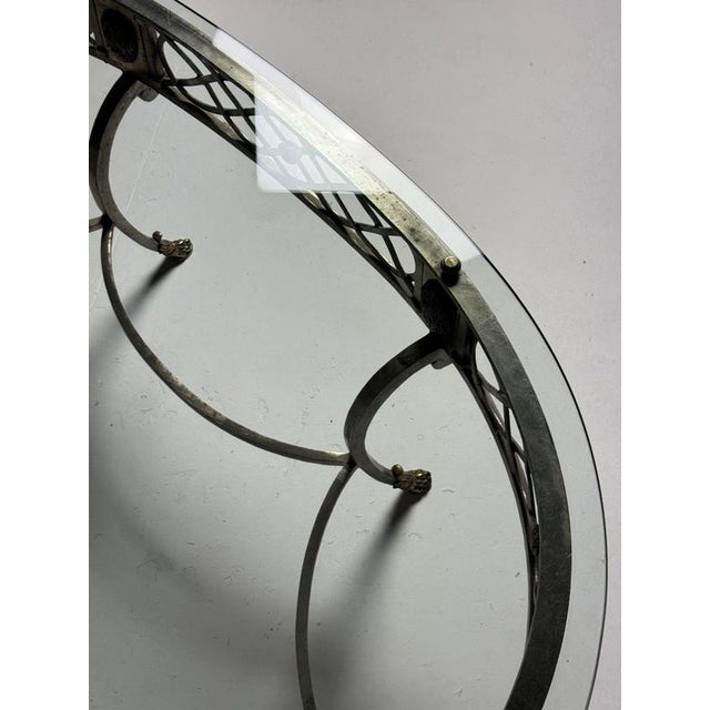 Empire Metal Coffee Table with Glass Top, 1980s For Sale - Image 15 of 18