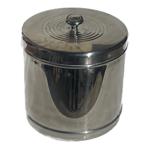 1990s Polished Chrome / Stainless Steel Ice Bucket & Wine Cooler
