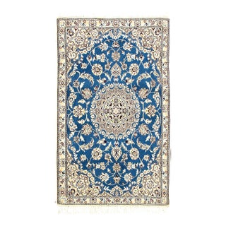 Pasargad DC Fine Hand Knotted Silk & Wool Nain Rug For Sale