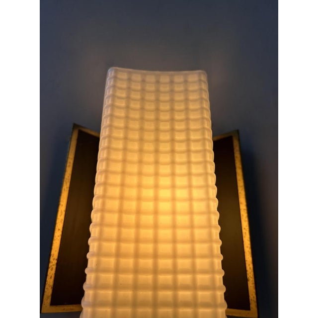 Opaline and Brass Wall Lamp, France, 1950s For Sale - Image 10 of 15