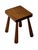 Brutalist Stool in Oak, Dutch Design, Mid-Century, 1960s For Sale - Image 4 of 11