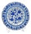 Handmade Ceramic Iznik Decorative Platter (Scalloped Rim) Classic Blue and White For Sale