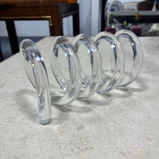 Dorothy Thorpe Mid Century Modern Dorothy Thorpe Lucite Spiral Letter Holder For Sale - Image 4 of 5