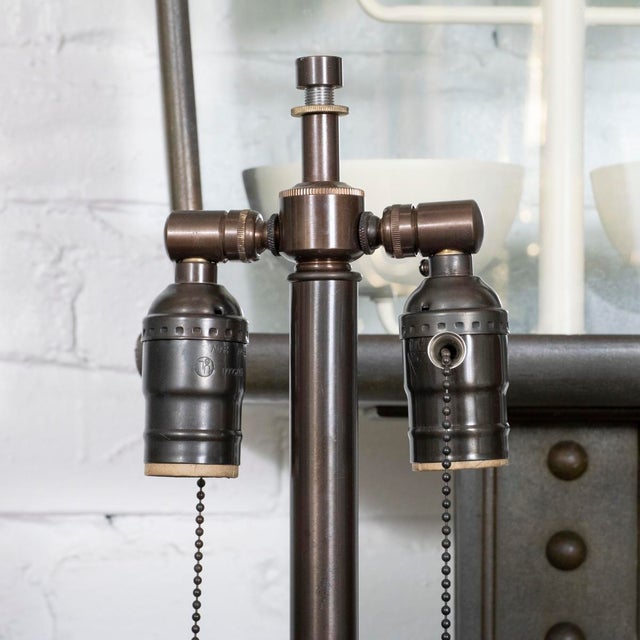 Blue and clear blown glass table lamps For Sale - Image 10 of 10