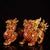 Brass Pair of Monumental Cloisonné Qilin Statues - Chinese Gilt Brass Mythical Beast Sculptures For Sale - Image 8 of 10