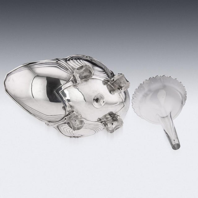 Metal 20th Century German Art Nouveau Silver & Enamel Centrepiece, 1900 For Sale - Image 7 of 18