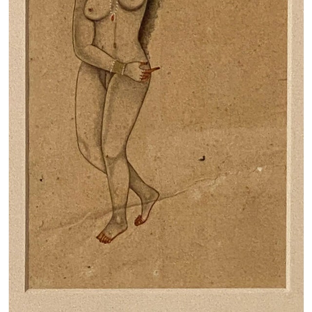 Circa 1800 Portrait of a Courtesan, India For Sale - Image 4 of 5