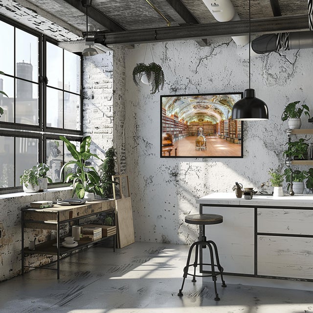 Orange Strahov Library Iii, Prague Czech Republic, Contemporary Photograph by Richard Silver 24x36 For Sale - Image 8 of 9