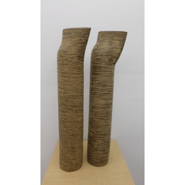 Contemporary Sculptural Vases - A Pair For Sale - Image 3 of 7