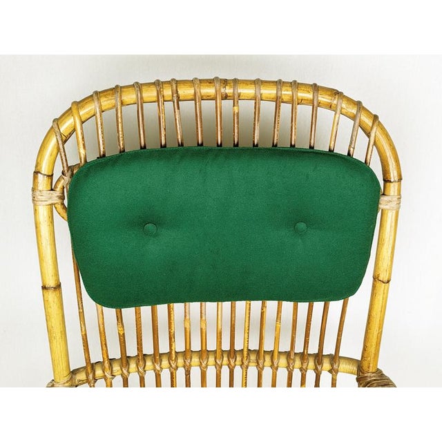 Mid-Century Modern Italian Armchairs in Rattan and Rush, 1960s, Set of 2 For Sale - Image 4 of 18