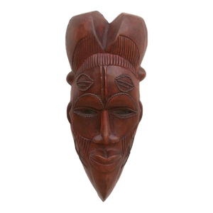 Elongated Face Carved African Mask