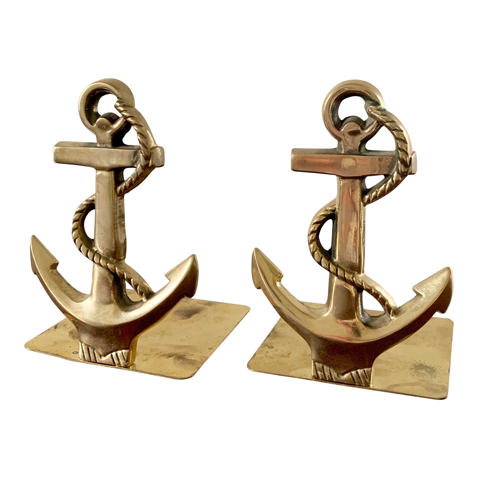 Solid Cast Brass Nautical Anchor Bookends Chairish