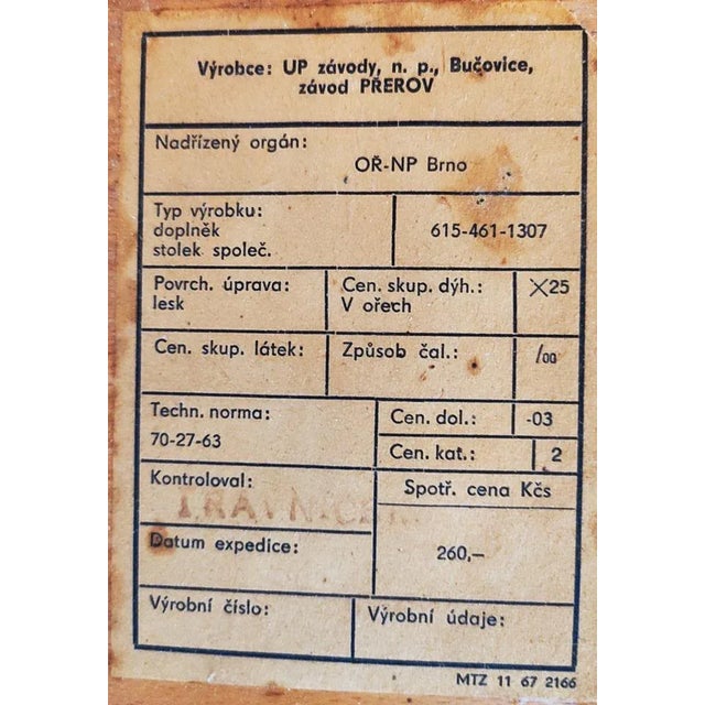 Coffee Table by F. Mezulanik for Up Závody, Czechoslovakia, 1960s For Sale - Image 10 of 11