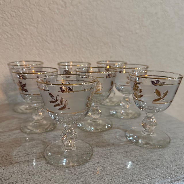 1950s Vintage Mid-Century Modern Libby Glasses - Set of 8 For Sale - Image 5 of 8