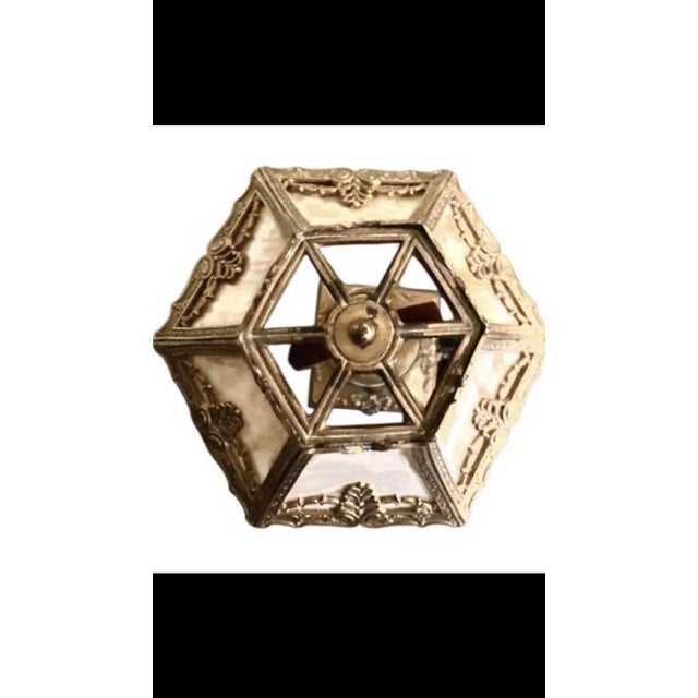 Glass Antique Art Deco Art Nouveau Boudoir Slag Glass Lamp For Sale - Image 7 of 9