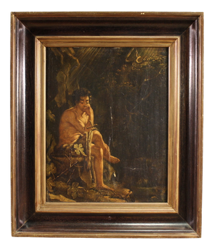 French Artist, St. John the Baptist, 1780, Oil on Panel, Framed