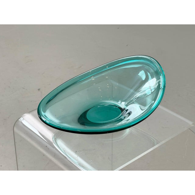 Emerald Green Selandia Bowl by Per Lütken for Holmegaard, Denmark, 1960s, in Very Good conditions. Designed 1960 to 1969 I...